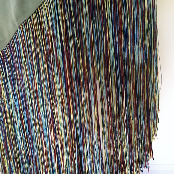 Zara Print Embroidered Fringe Shirt Brand New - Picture 9 of 11